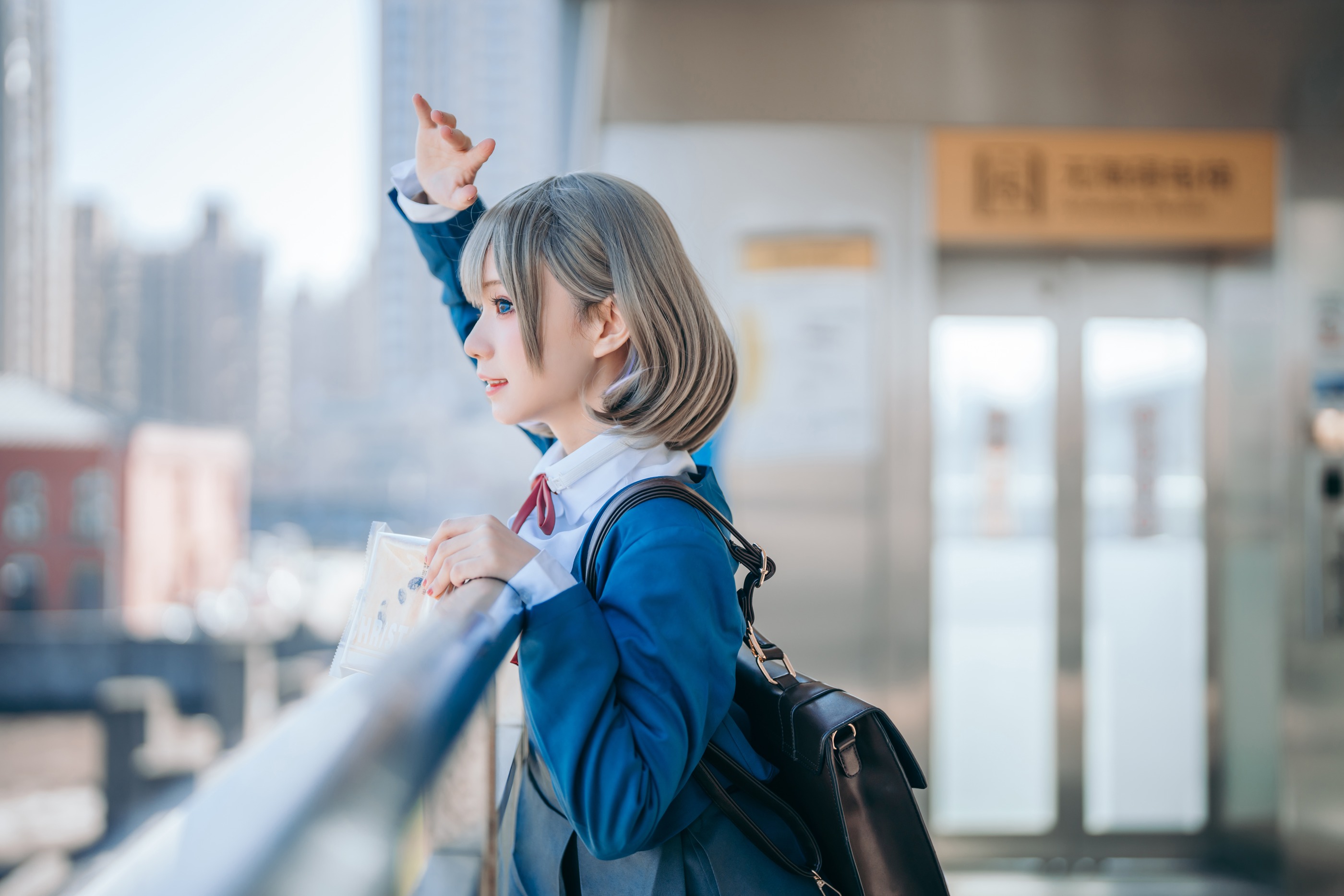 图片[1]-花柒Hana – NO.019 唐可可校服[15P]-XikXak